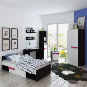 4: vidaXL møbelsæt med madras til børnesoveværelset i otte dele pink