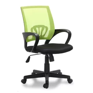 1: vidaXL skrivebordsstol med 5 hjul plastik grøn