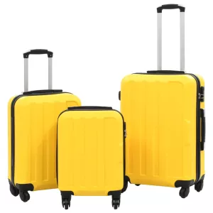 1: vidaXL kuffertsæt i 3 dele hardcase ABS gul