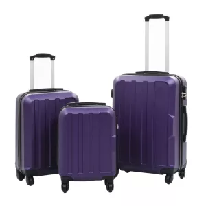 12: vidaXL kuffertsæt i 3 dele hardcase ABS lilla