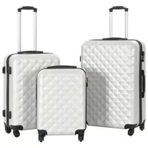 4: vidaXL kuffertsæt i 3 dele hardcase ABS sølvfarvet