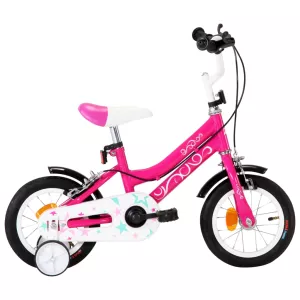18: vidaXL børnecykel 12 tommer sort og pink
