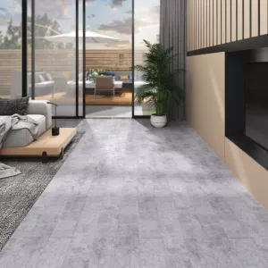 8: vidaXL ikke-selvklæbende gulvbrædder 4,46 m² 3 mm PVC cementgrå