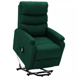 4: vidaXL hvilestol med løftefunktion stof mørkegrøn