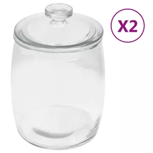 12: vidaXL opbevaringsglas med låg 10 stk. 2000 ml