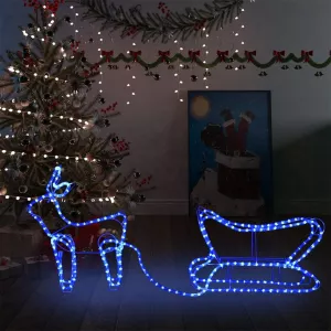 6: vidaXL rensdyr og kane udendørs juledekoration 252 LED