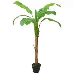 4: vidaXL kunstig bananpalme med potte 160 cm grøn