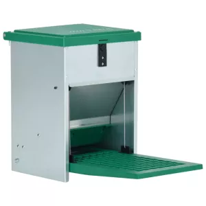 4: vidaXL automatisk foderautomat til fjerkræ 5 kg med trædeplade