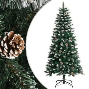 4: vidaXL kunstigt juletræ med juletræsfod 120 cm PVC grøn