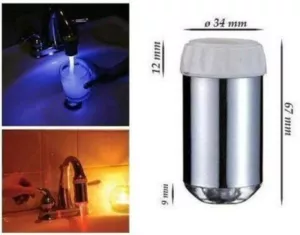 1: 2-farvet LED vandhane