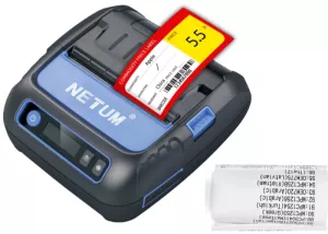 3: NETUM NT-G80 Mini Printer, Etiket + kvittering