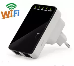 4: WiFi Repeater/Extender 300Mbps m. 2 LAN-porte