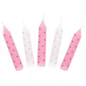 3: Fødselsdagslys fra Goki - Pink prikker
