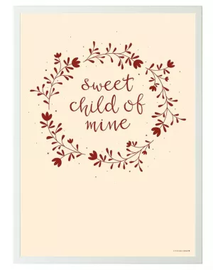 5: Plakat fra A Little Lovely Company - Sweet child (50x70)