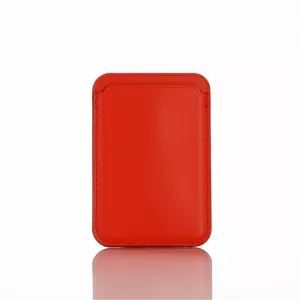 11: iPhone 12 / 12 Pro / 12 Pro Max / 12 Mini - Magnetisk læder kortholder - magsafe kompatibel - Rød