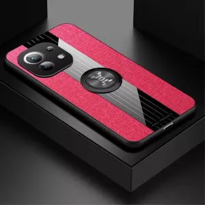 6: Xiaomi Mi 11 - Hybrid cover med Kickstand & magnetplade - Rød