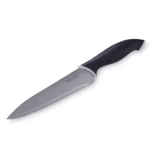 2: Royal Kokkekniv 32 cm - Rustfrit stål & Softgrip håndtag - Sort