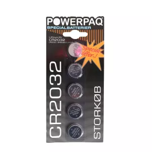13: Powerpaq Lithium CR2032 knapcelle batteri - 5 stk.