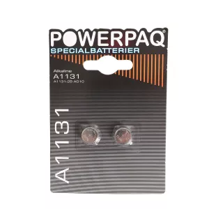 14: Powerpaq Ultra Alkaline A1131 knapcelle batteri - 2 stk.