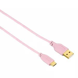 1: HAMA Flexislim USB-C opladerkabel - Rosa - 0.75m