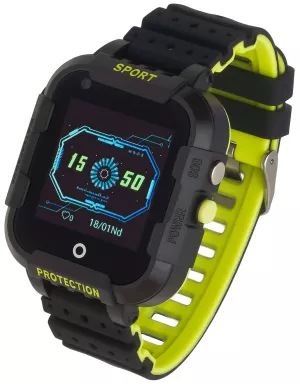 5: Smartwatch til Børn - 4G Netværk - WIFI - GPS - SOS - Kamera - Vandtæt - Touch Skærm - Sort