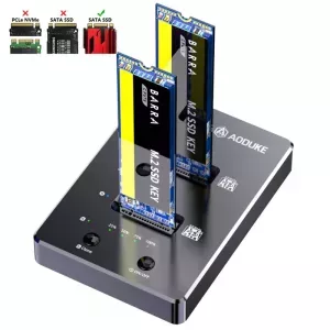 3: BLUEENDLESS - Ekstern SATA SSD Dual Harddisk dockingstation - USB-C kabel