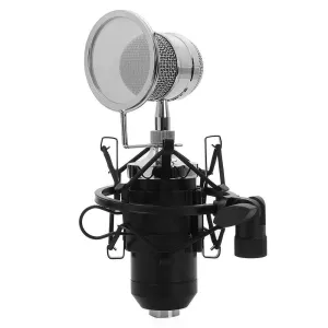 7: BM-8000 kondensator mikrofon - 3.5mm stik - Med holder - Til karaoke / musik / Pc mikrofon