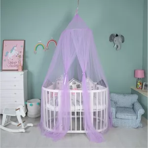 13: Myggenet - Dome Design til over baby / tremme seng - 300 x 60cm - Lilla