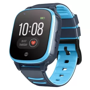 4: Smartwatch til Børn - 4G Netværk - GPS - Bluetooth - WIFI - SOS - Kamera - Vandtæt - Touch Skærm - Blå