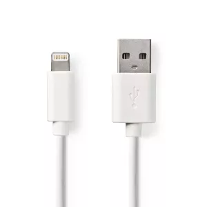 13: iPhone 5/5C/5S - Apple Lightning USB opladerkabel - MFI certificeret - 1m - Hvid