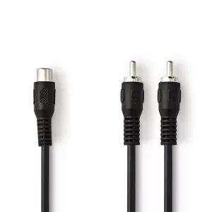 2: Kabel til subwoofer - 2x RCA (han) / 1x RCA (hun) splitter kabel 0.20m