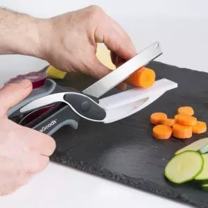 1: Kitchen Foodies Køkken Kniv/Saks Med Integreret Mini Skærebræt