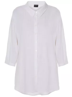 6: Karina - Hvid skjorte med 3/4 ærme