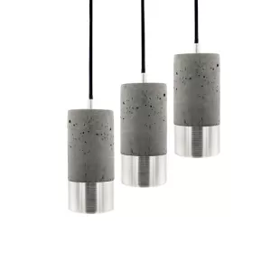 3: Mørk betonlampe aluminium (3 styks) GU10 fatning