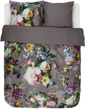 4: Sengetøj 200x200 cm - Fleur Taupe - Sengesæt i 100% Bomuldssatin - Essenza sengetøj