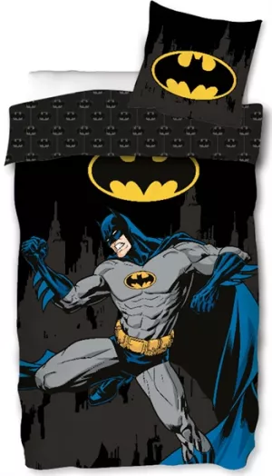 7: Batman sengetøj - 150x210 cm - Power - Vendbart sengesæt med Batman - Sengelinned i 100% bomuld