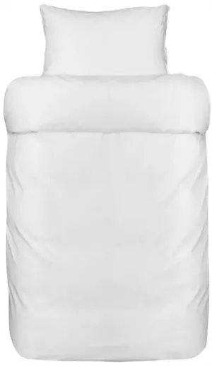 2: Hvidt sengetøj - 140x200 cm - Royal sengesæt - 40% bomuld / 60 % bambus - Høie sengetøj