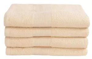 18: Badelagen - 100x150 cm - Creme - 100% Bomuld - Stort håndklæde fra By Borg