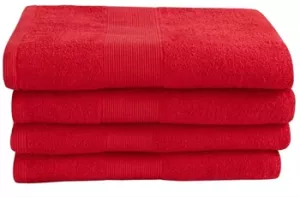 11: Badelagen - 100x150 cm - Rød - 100% Bomuld - Stort håndklæde fra By Borg
