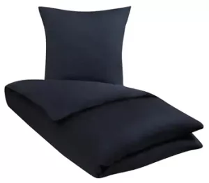 9: Bambus sengetøj 200x220 cm - Mørkeblåt sengetøj - Dobbeltdyne betræk i 100% Bambus - Nature By Borg