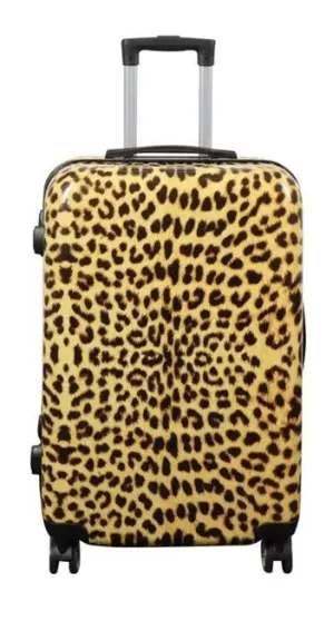 5: Kuffert - Hardcase kuffert - Str. Medium - Kuffert med motiv - Leopardpletter - Eksklusiv letvægt rejsekuffert