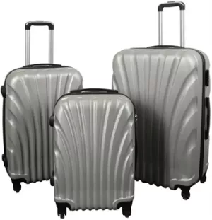 14: Kuffertsæt - 3 Stk. - Praktisk hardcase billige kufferter - Musling grå