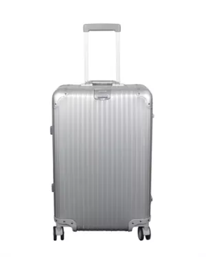 3: Aluminiums kuffert - Sølv farvet - 68 liter - Luksuriøs rejsekuffert med TSA lås