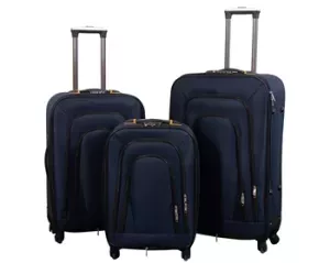 2: Kuffertsæt - 3 Stk. - Softcase kufferter - Kraftigt nylon - Praktiske rejsekufferter - Blå