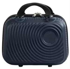 14: Beautyboks - Praktisk håndbagage kuffert - Str. Small  med mørkeblå cirkler
