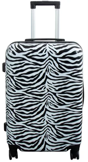 2: Kuffert - Hardcase kuffert - Str. Medium - Kuffert med motiv - Zebra - Eksklusiv letvægt rejsekuffert