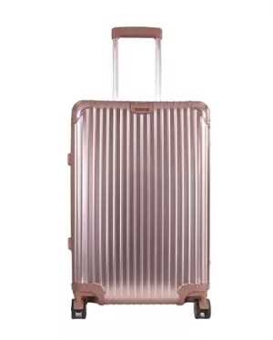 4: Aluminiums kuffert - Rosa-guld - 68 liter - Luksuriøs rejsekuffert med TSA lås