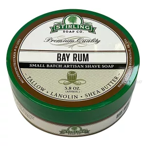 12: Stirling Soap Co. Barbersæbe, Bay Rum, 170 ml.