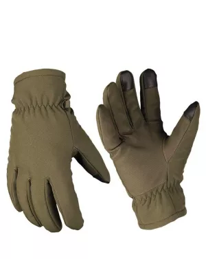 11: Mil-Tec Softshell handsker med Thinsulate (Oliven, L)