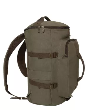 6: Rothco Convertible Canvas Duffle / Backpack (Oliven, One Size)
